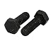 uxcell 2pcs M12x35mm Thread 12.9 Grade External Hex Head Left Hand Screw Bolt Black