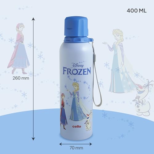 Image of CELLO Kidzbee Yippee Stainless Steel Kids Water Bottle for School & Daily Use 900 ml, Light Blue | 3D Touch & Feel Fun Designs Single Wall Fridge Safe Rustproof & Leakproof School Kids Water Bottle