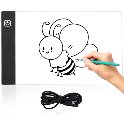Lavagna luminosa per schizzi Tavolo luminoso per pittura a mosaico Lavagna luminosa Blocco da disegno Scatola luminosa da disegno Scatola luminosa Tracing A1 Light Pad Lightbox per disegnare Anime Lig