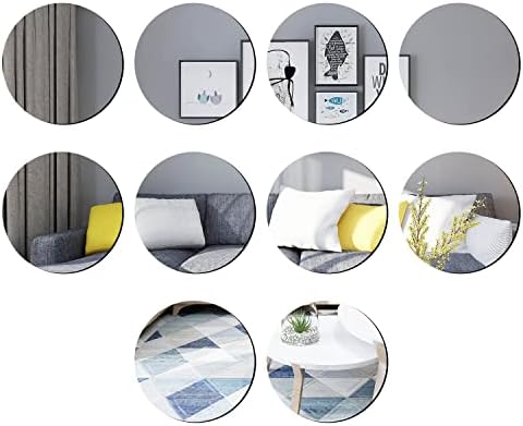Frameless Round Mirror Stick on Hallway Mirror No DIY Complete Kit ...