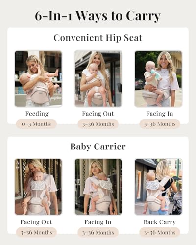 Image of MOMTORY StowNGO Pro Safety-Certified Ultra Storage Baby Carrier, Soft Pink | Plus Size Friendly, 6 Carry Positions, Front & Back, Baby Carrier With Hipseat, Fits 7-50lbs Newborn To Toddler