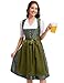 Yesfashion Womens German Dirndl Dress 2 Pieces Costumes for Traditional Beer Bavarian Oktoberfest Carnival Halloween Army green L
