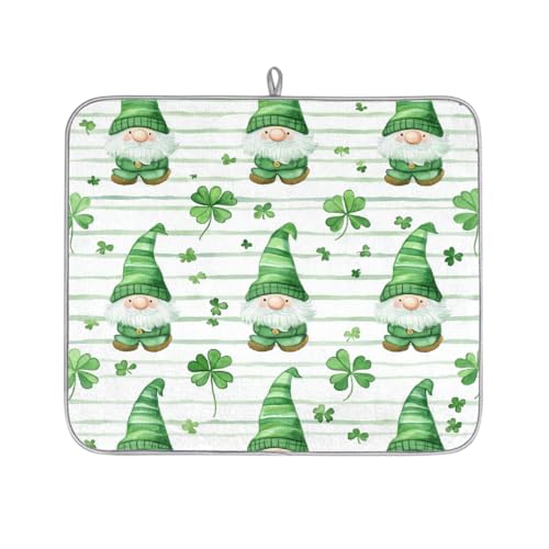 Axurera Tapete de secado de platos para encimera de cocina, absorbente y lavable, para escurridor de platos, 46 x 41 cm