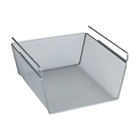 Wenko Matt Silver Storage Basket 28 x 14 cm Cover