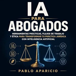 Diseño de la portada del título IA para abogados: Herramientas pr&aacute;cticas, flujos de trabajo y &eacute;tica para transf