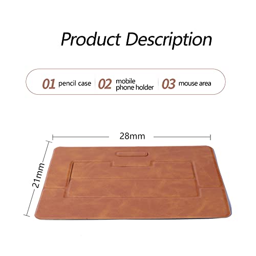 Idmokall Premium Pu Leather Cell Phone Stand Tablet Holder, Phone Holder With Non-Slip Base For Phone And All Smartphones Tablets, Orange #TOP1