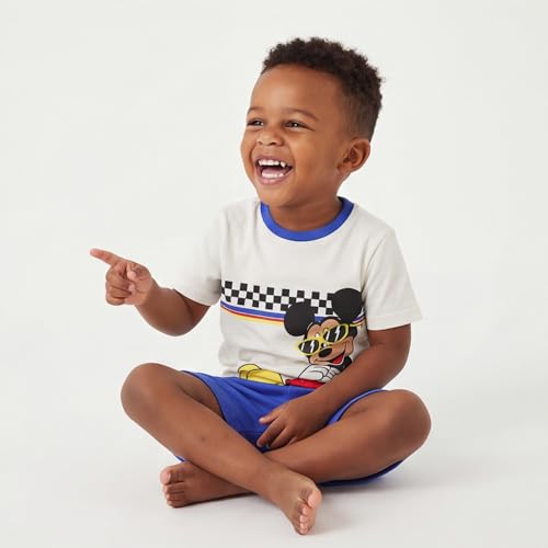 Image of Disney Mickey Mouse Lenticular Outfit for Boys, Toddler and Little Kids Clothes, T-Shirt and Shorts Set