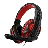 Cuffie Gaming con Microfono Techmade – Driver 40mm, Jack 3.5mm + USB LED, Controllo Volume, Cavo 1.8m, Compatibili con PC, Console, Laptop e Smartphone