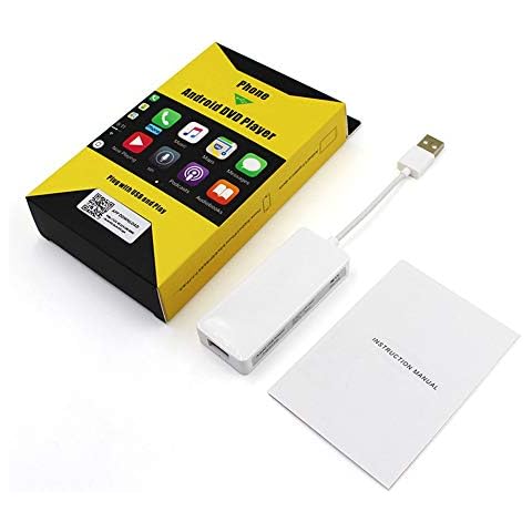 JOYX Carplay Dongle Wireless for car with Android Car Radio | apk Installed on car get Screen Carplay | Support for iOS Phone/Android Systems USB Connector - White Cover