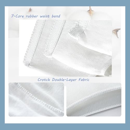 Men's Disposable Panties Underwear Travel Panties Pure Cotton Emergencies Panties for Business Trip Travel Hotel Spa Hospital Underpants White Medium(7pcs/pk)3