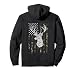 Deer Hunting Whitetail Hunter Buck Camo American Flag USA Pullover Hoodie