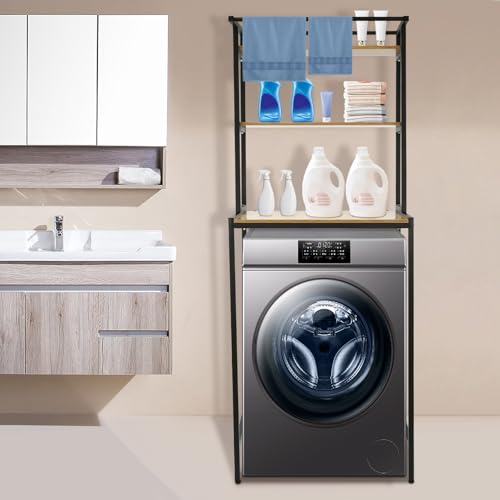 Étagère de rangement pour sèche-linge et machine à laver pour optimiser les petits WC - 4
