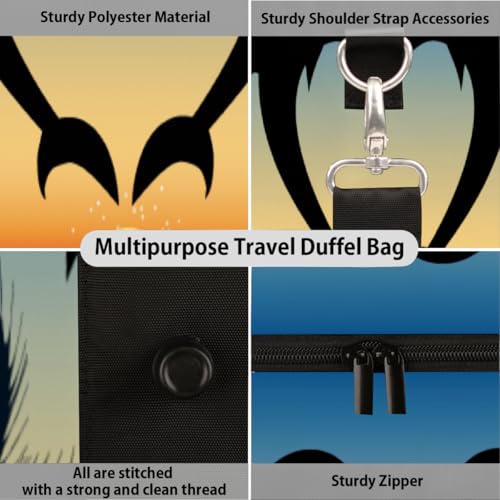 Ocean Animal Dolphin Palm Tree Weekender Bag Travel Duffle Bag for Women Men Overnight Shoulder Bags Waterproof Foldable Sports Gym Tote Bags Carry On Luggage for Travel Sports Dance Yoga Hospital4