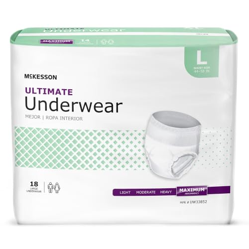 Sleep Through the Night: 9 Best Overnight Incontinence Underwear Heavy Absorbency 14 McKesson Ultimate Adult Incontinence Underwear, Large, 58 in, 72 ct