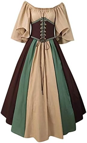 Amazon Co Jp ワンピース レディース 半袖 ロング スイング プリンセス 宮廷服 中世期 レトロ 貴族風 お姫様 パーティードレス 王族服 ゴスロリドレス 豪華 オペラ声楽 演劇 ダンス 発表会 演奏会 舞台 フォーマル 洋装 洋服 クリスマス ハロウィン コスプレ衣装 ホビー