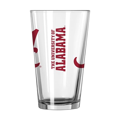 Image of Logo Brands NCAA 16 oz Pint Glass - Durable Glass With Bold Team Color- Chip-Resistant Rim Drinkware For Fans, Tailgates, Home Bars & Everyday Use