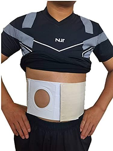 Vista 2 de Carpeta abdominal unisex para ostomía (apertura 3.14), cinturón de ostomía, cinturón de hernia y colostomía, bolsa de colostomía, soporte