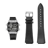 Bracelet de montre rétro en cuir de vache 18 mm à dégagement rapide for Casio G-Shock A158/A158W/A168/f91w/AE-1200/A159/A169/AE1300