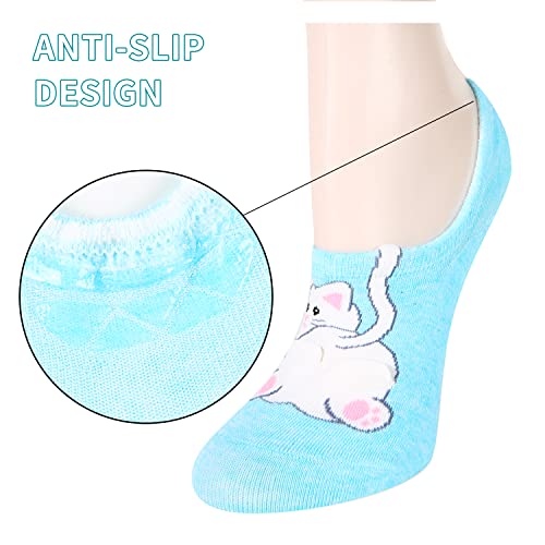 Image of Benefeet Sox Funny No Show Socks Womens Girls Fun Animals Novelty Low Cut Socks Cute Crazy Sock Non Slip Christmas Gifts