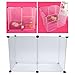 Pet Fence Portable Easy Assembly Translucent Plastic Cat Dog Enclosure for Small Medium Pet (6 Pieces L)