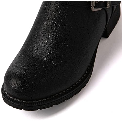GLOBALWIN Women's Knee High Fashion Boots Black Boots for Women 7.5M - image 7