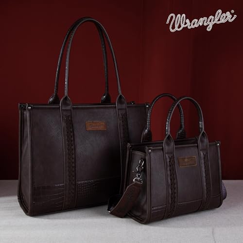 Image of Montana West x Wrangler Tote Bag for Women Western Cow Print Purse Designer Top Handle Handbags