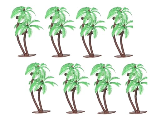Twin Palm Tree with Coconuts, 4-inch Cake Topper (8 Count)