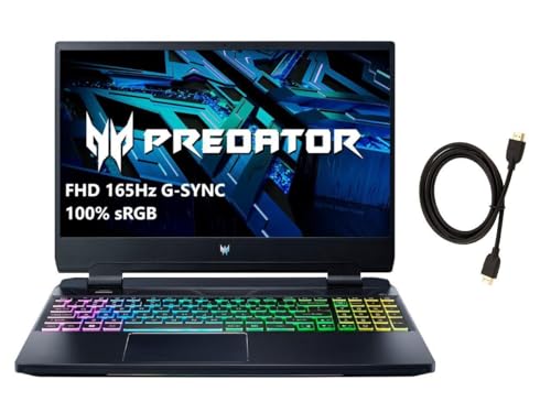 acer Predator Helios - Laptop con pantalla FHD de 15.6 pulgadas, 165 Hz, Intel i7-12700H, NVIDIA GeForce RTX 3060, 16 GB RAM DDR5, SSD de 1024 GB, teclado retroiluminado RGB de 4 zonas, Windows 11