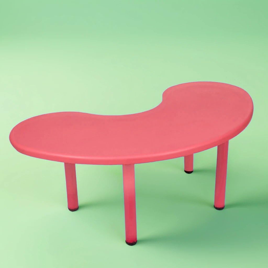 eHomeKart Moon Table for Kids - Half Round Moon Shape Plastic Table with 54 inch Length - Study Table for Kids at Home or School - Perfect for Indoor and Outdoor – Color May Vary – Chairs NOT Included-picture-25