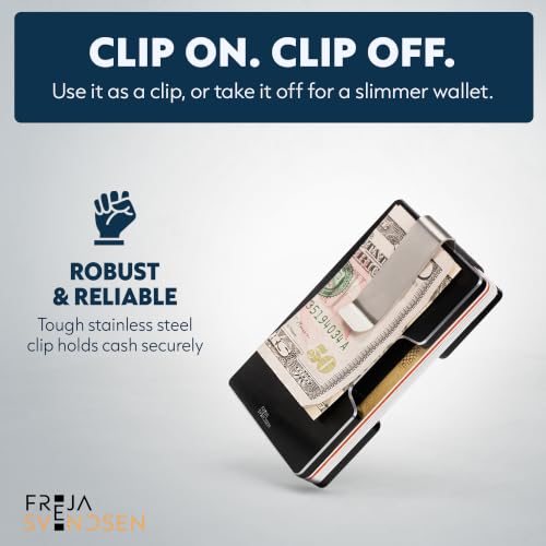Image of Engraved Aluminum Wallet for Men - Slim Money Clip & Card Holder with Engraved Finish. Enhanced RFID Blocking, Compact, Unique & Minimalist Wallets