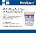 25 Pack - DrugExam 14 Drug Test Cup Kit with Temperature Strip-Testing Marijuana THC50/AMP500/BAR300/BUP10/BZO300/COC150/MDMA500/MET500/MTD300/OPI300/OXY100/PCP25/PPX300/TCA1000