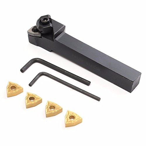 EsportsMJJ Wwlnr1616H08 (K08) Torno Herramienta De Torneado Barra Aburrida con 4Pcs Wnmg0804 Insertos