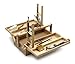 Produktbild Artina Vienne Profi Malkoffer Malbox Pinselkiste aus Buchenholz - 42 x 18 x 24cm (B x H x T) tragbar mit Pinselhalter