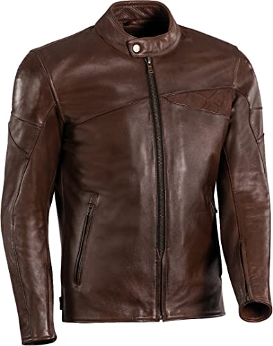 Ixon Cranky Veste en cuir de moto (Brown,S)