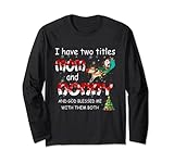 Photo Gallery ho due titoli mamma e nonny natale maglia a manica Photo Gallery ho due titoli mamma e nonny natale maglia a manica