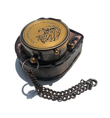 Brújula de Regalo Eagle Compass con Estuche de Cuero, Eagle, Scout of America, Graduación, Ceremonia de Águila miniatura 4