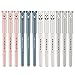 12 Pezzi Cancellabile Penna Del Gel Kawaii,Carino Gatto Penne Design Gel Inchiostro,0,35 mm Cartone Penna Gel Inchiostro Nero Rollerball Penna per Scuola, Ufficio, Cancelleria (A)