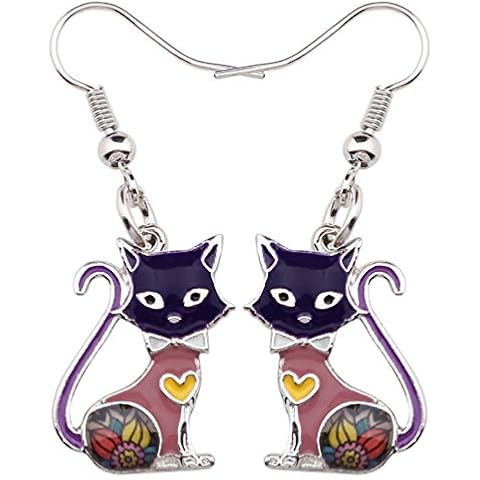 Boucles D'Oreilles Chat DUOWEI Cover
