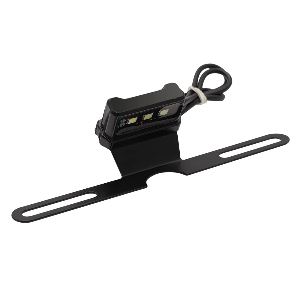 Faro Posteriore Moto LED Con Supporto luce targa moto Compatibile con cruiser ATV e scooter