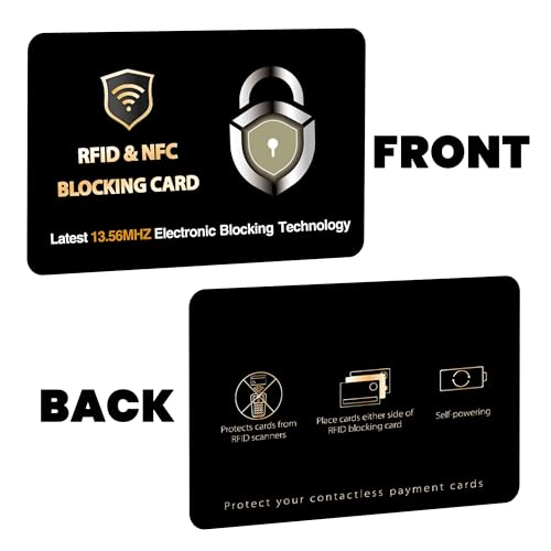 SaiTech IT RFID Blocking Cards Protect Your Entire Wallet, Purse, and Cards from NFC Contactless Theft Wallet for Men & Women-PL Black (5 Pcs Black)4