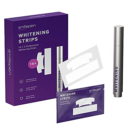 Strisce sbiancanti professionali - 14 x 2 pezzi + 1 penna gel sbiancante