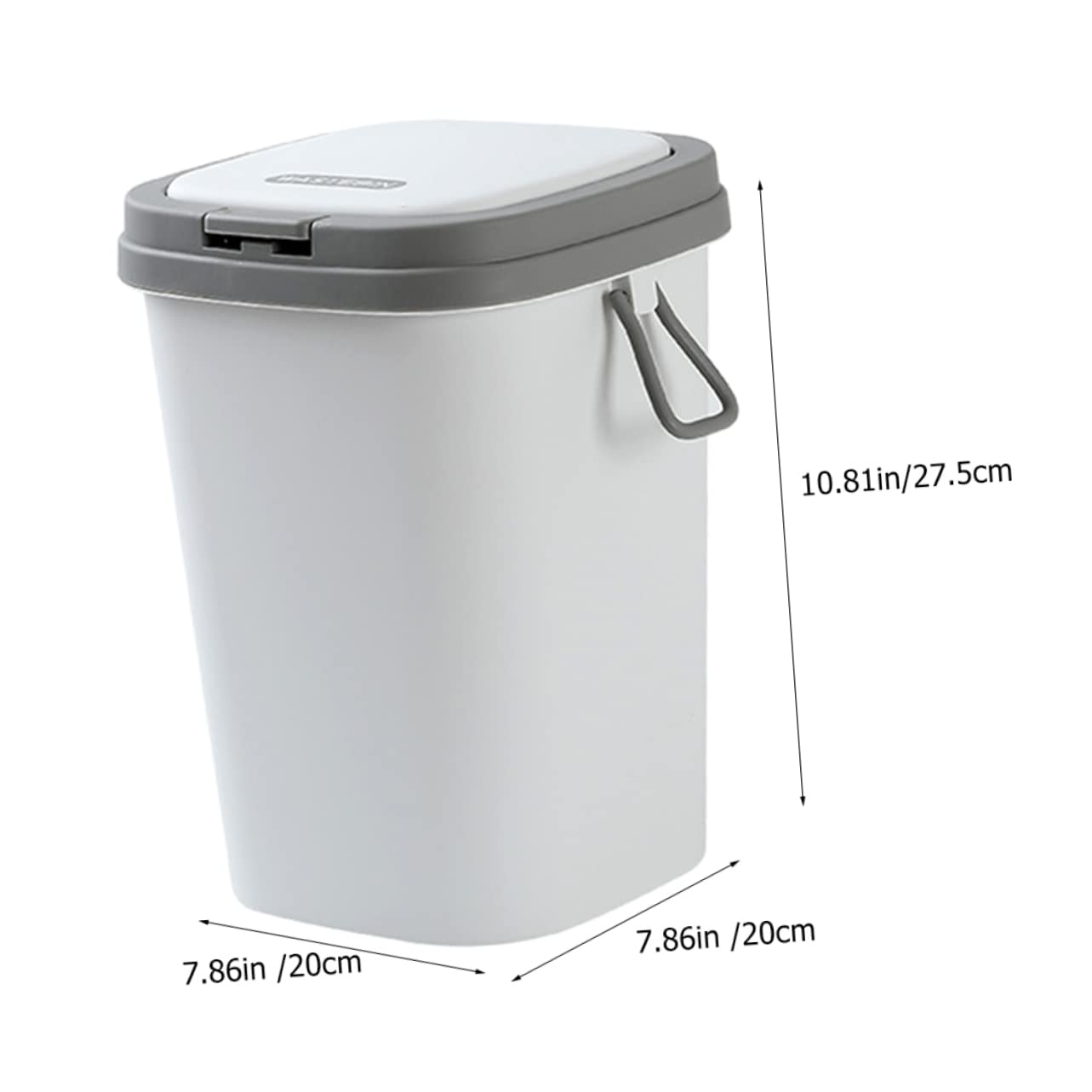 SOLUSTRE Nordischer Mülleimer mit Deckel 8l aus Pp, Stabil und Praktisch