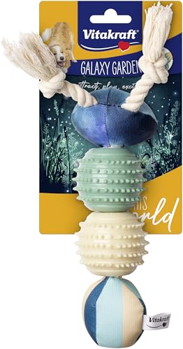 Vitakraft Galaxy Garden, bruco, gioco per cani, gioco per cani robusto, con squeaker e palline (1 pz)