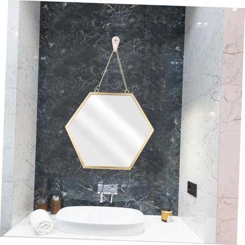 Miroir hexagonal au design moderne et suspendu décoratif pour un intérieur chic - 7