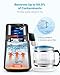 VEVOR 1750W Water Distiller, 0.4Gal/H Distilled Water Maker with Glass Carafe, 4L/1.1Gal Countertop Distiller Machine, 0-99H Time Temp Dual Display, Anti-Dry Design 304 Stainless Steel Still, Grey