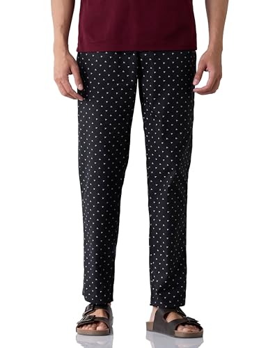 Image of Amazon Brand - Symbol mens 100% Cotton Pyjama /Lounge Pants |Regular Fit | Printed | Available in Plus Sizes