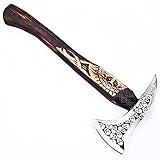PAL 2000 HUNTING KNIVES Axe - Custom Handmade Stainless Steel Viking Axe Gorgeous - Solid Wood...