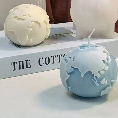 Nimozekd Earth Round Globe Silicone Mold,Cloud Candle Mold For Soap Chocolate Making Mould Form Mystic Small Business Gift Idea Birthday Planet Universe Planets #TOP4