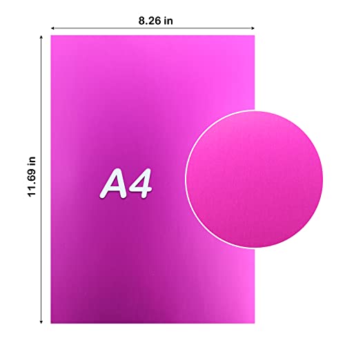 24 Sheets Metallic Foil Card Stock Paper 12 Assorted Colors Party Foil Sheets Cardstock A4 250Gsm 92Lb For Card Making, Comaptible With Cricut #TOP1