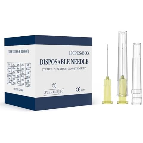 30 Gauge 0.5 Inch Needle, Individually Wrapped, 100 PCS Luer Lock Needles Industrial Dispensing Accessories(30G 0.5-Inch) Cover